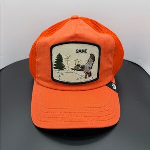 Unisex Orange Trucker Hat with Game Patch